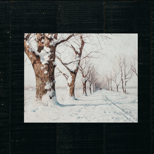 Art Print - Long Winter Road