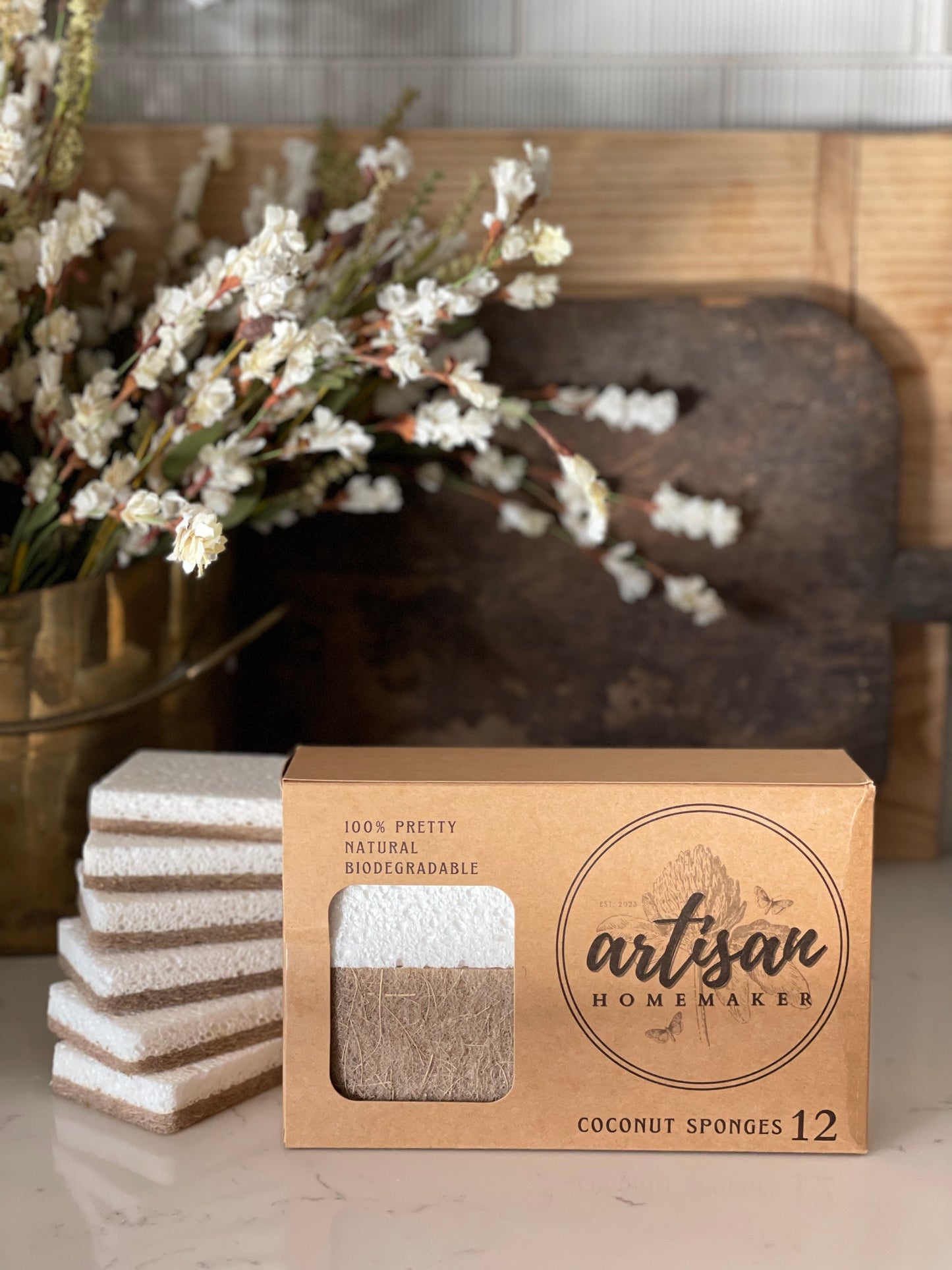 Coconut Eco-Friendly Dish Sponges (Set of 12)